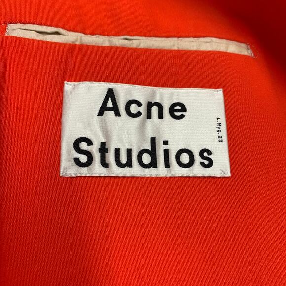 ACNE STUDIOS SS14 Size 40 Noel Orange Cotton Blend Single Button Sport Coat - Picture 6 of 9